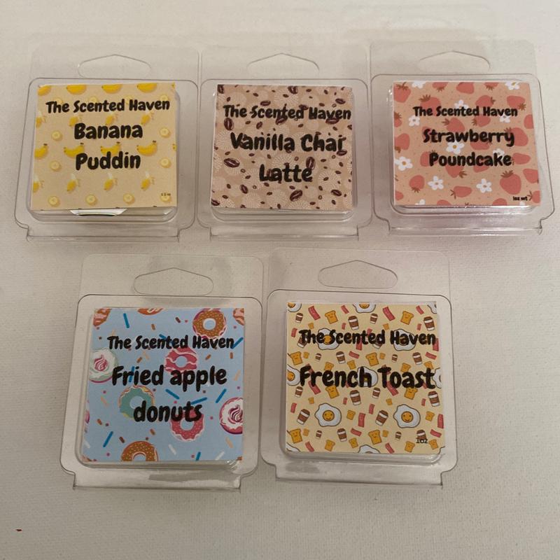 Sample wax melts, wax melts, various scented wax melts, home fragrance Decor