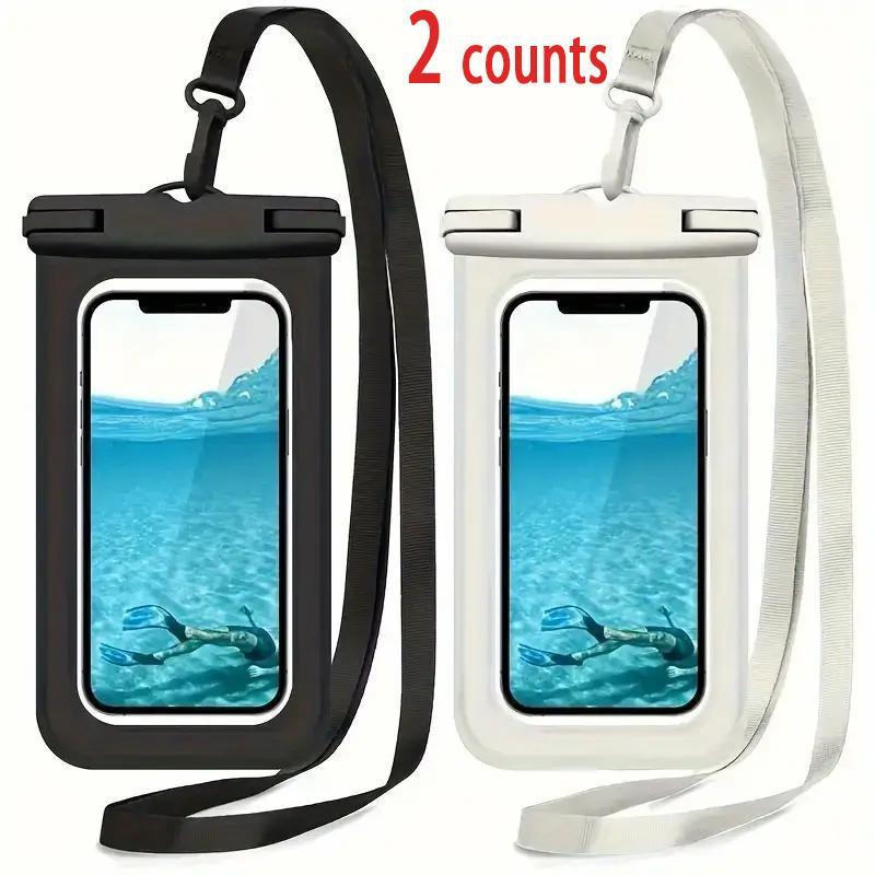 Waterproof Phone Bag, 2 Counts Universal Extra-large Waterproof Pouch, Underwater Dry Bag for Smart Phones, Waterproof Phone Bag for Swimming