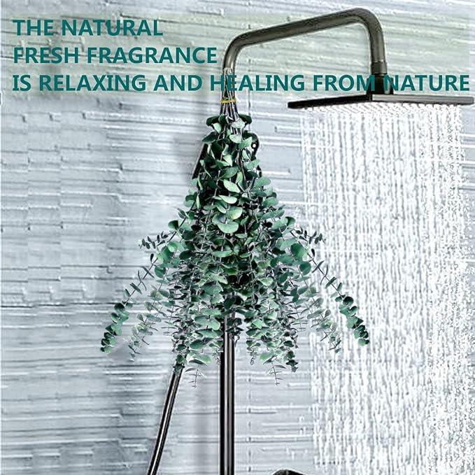 Dried Preserved Eucalyptus Real Plants: Artificial Eucalyptus Crafted from Fresh Eucalyptus Stems for Shower Hanging, Home, Apartment