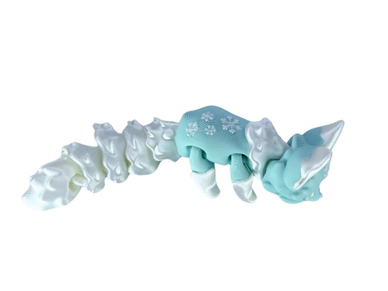 Snowflake Fox 3D Printed Figurine - Limited Edition Christmas Gift - Winter Décor