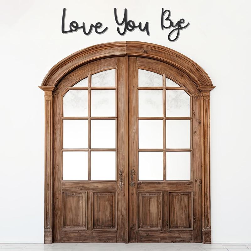 Love You Bye Wood Sign Home Decor - Boho Wall Art for Living Room, Express Love and Warmth for Your Family