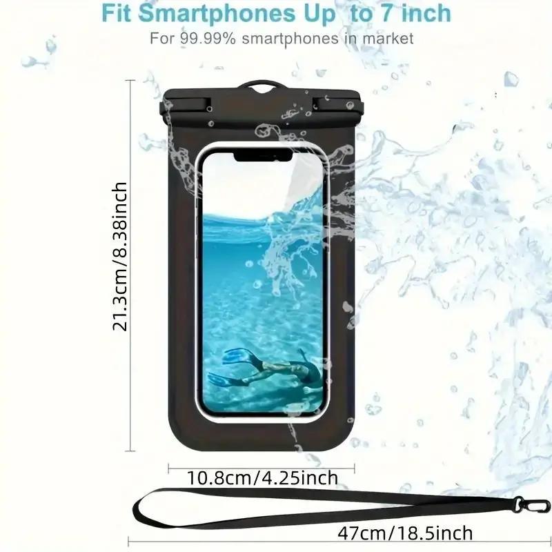 Waterproof Phone Bag, 2 Counts Universal Extra-large Waterproof Pouch, Underwater Dry Bag for Smart Phones, Waterproof Phone Bag for Swimming