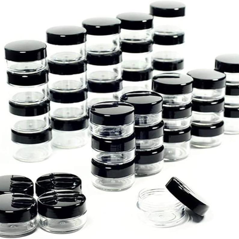 5 Gram Sample Containers with Lids, 50PCS Mini Makeup Containers, Empty Plastic Travel Cosmetic Containers