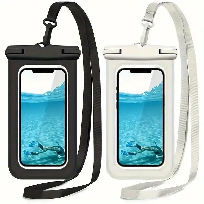 Waterproof Phone Bag, 2 Counts Universal Extra-large Waterproof Pouch, Underwater Dry Bag for Smart Phones, Waterproof Phone Bag for Swimming