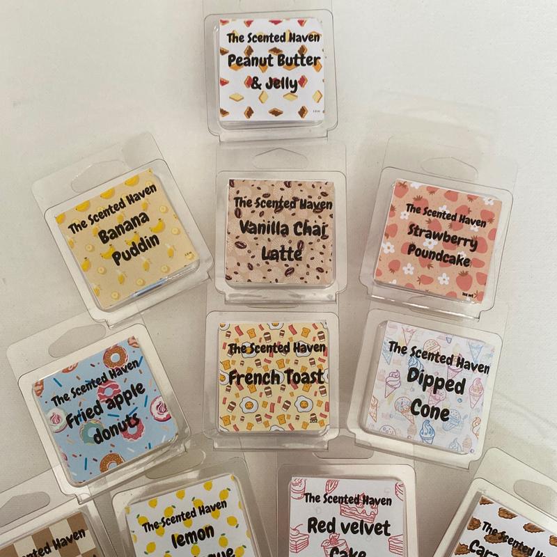 Sample wax melts, wax melts, various scented wax melts, home fragrance Decor