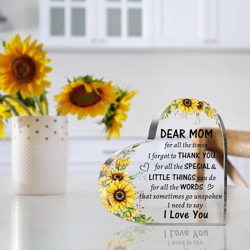 Christmas Gifts for Mom from Daughter Son, to My Mom  Heart Sign Presents, Mothers Day Birthday Valentines Day Gifts for Mom from