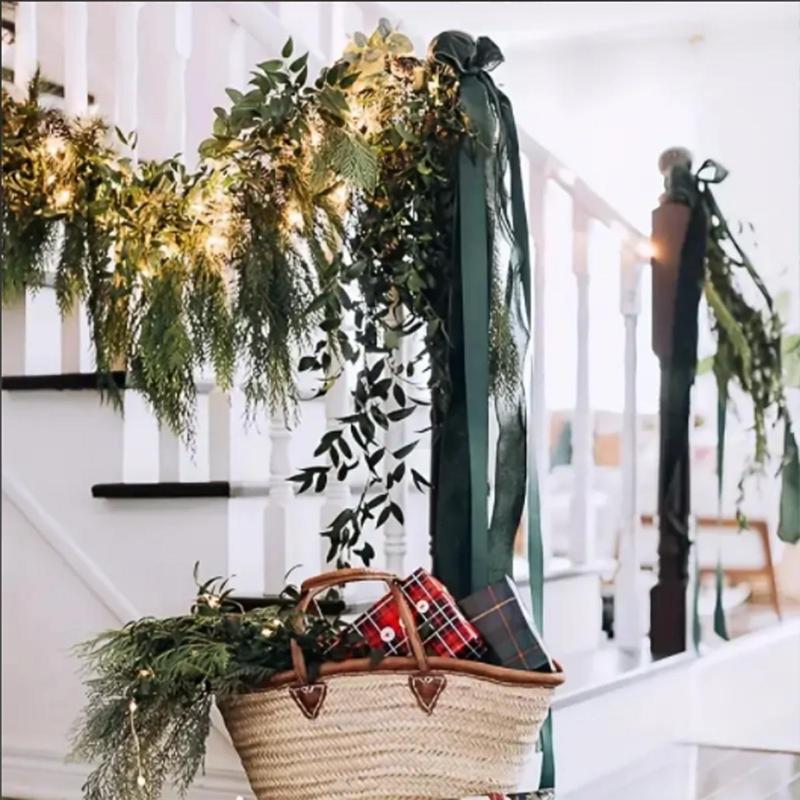 Artificial Pine Branches Hanging Decorative Garland, Long Holiday Pine Branches Garland , Home, Party, Holiday Decorative Plants, Christmas Decoration