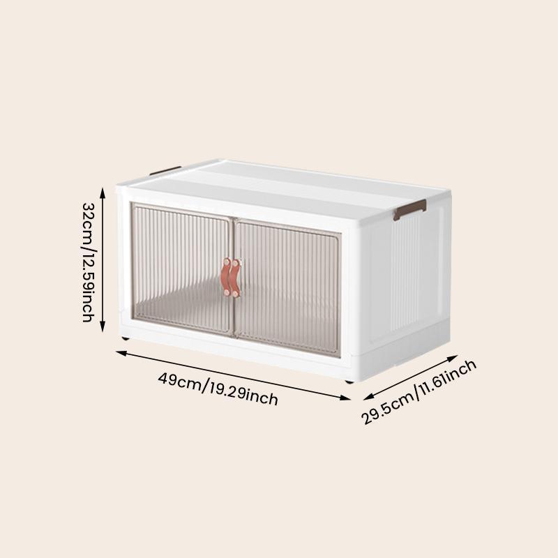 NLDD Stackable Storage Innovation: Collapsible Bins with Lids for Multi-Room Use, From Towels to Toys, Versatile & Dustproof Organization Containers