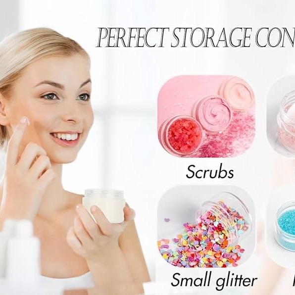 5 Gram Sample Containers with Lids, 50PCS Mini Makeup Containers, Empty Plastic Travel Cosmetic Containers