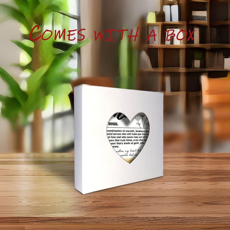 Nana Letter Pattern Acrylic Plaque, Modern Acrylic Ornament with Wooden Base, Creative Desktop Decoration for Home Office, Gift for Grandma