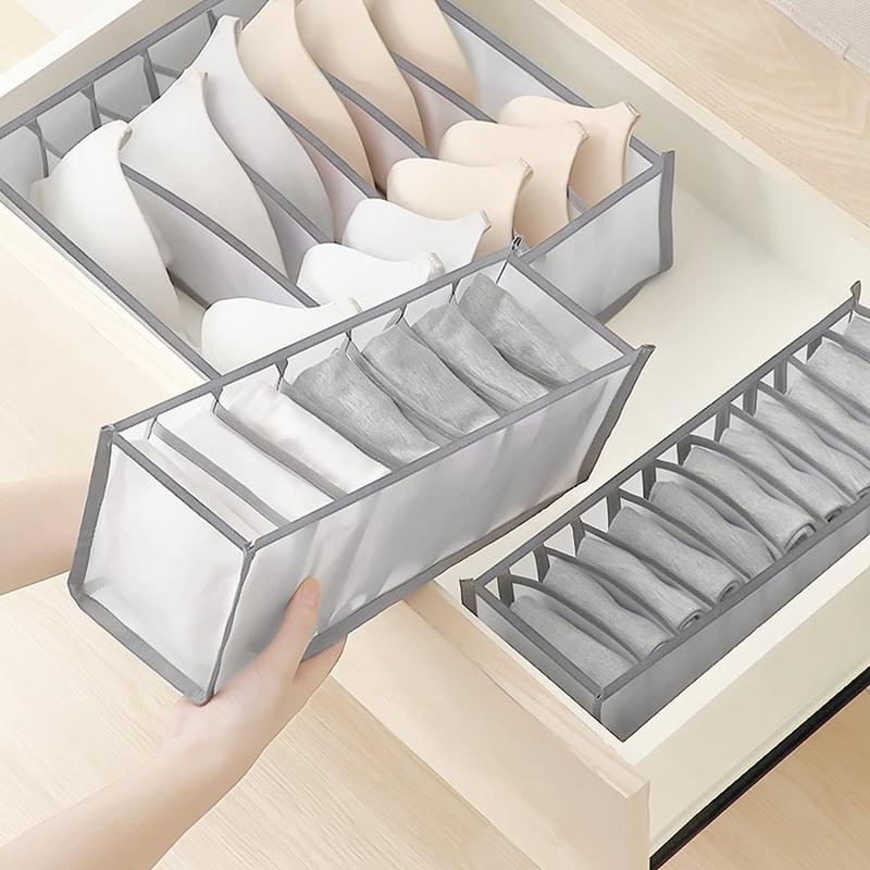 Underwear Drawer Organize 3 Piece Foldable Closet Organizer Closet Clothing Dividers and Storage for Bras Socks Underpants Panties and Ties Organization (3 ct.) Boxes Box Boxes Box Laundry