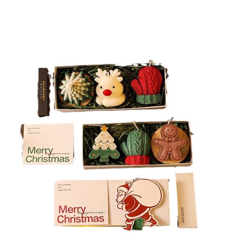 2024 New Christmas Gift for Friends Aromatherapy Candle Suit Gift Box with Hand Gift Christmas Gift Decoration Ornaments Freshener