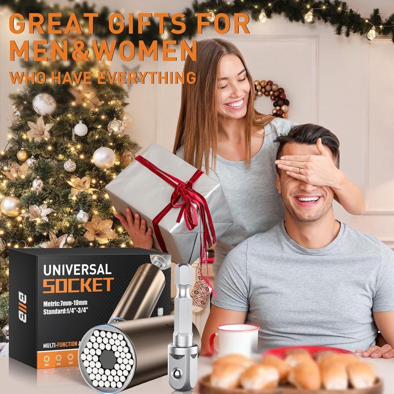 Stocking Stuffers for Adults Men, Mens Gifts for Christmas Universal Super Socket, Dad Gifts for Men Him Huaband, Mens Stocking Stuffers for Teens Him, White Elephant Gifts, Tools for Men