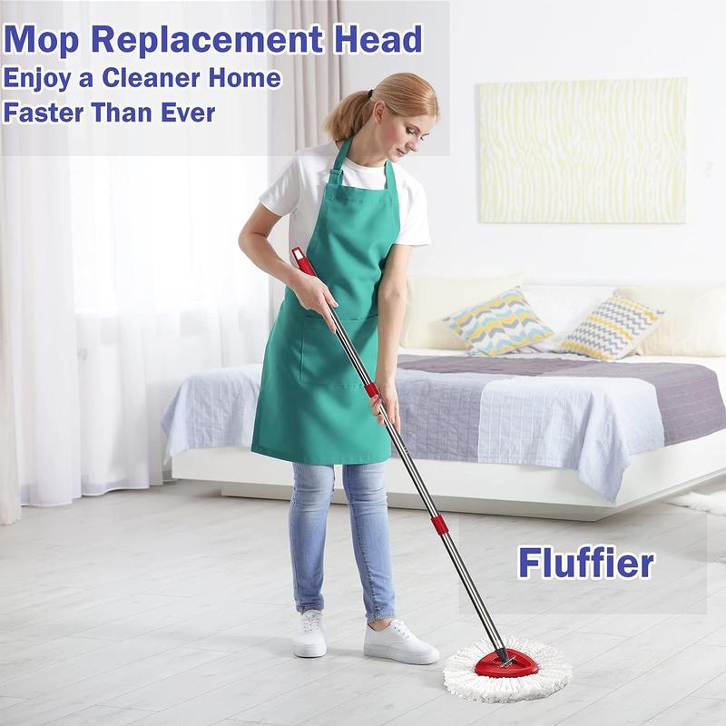 Triangle Swivel Mop Refill without Mop, 1 Count Microfiber Cleaning Mop Replacement Head, Home Care Supplies