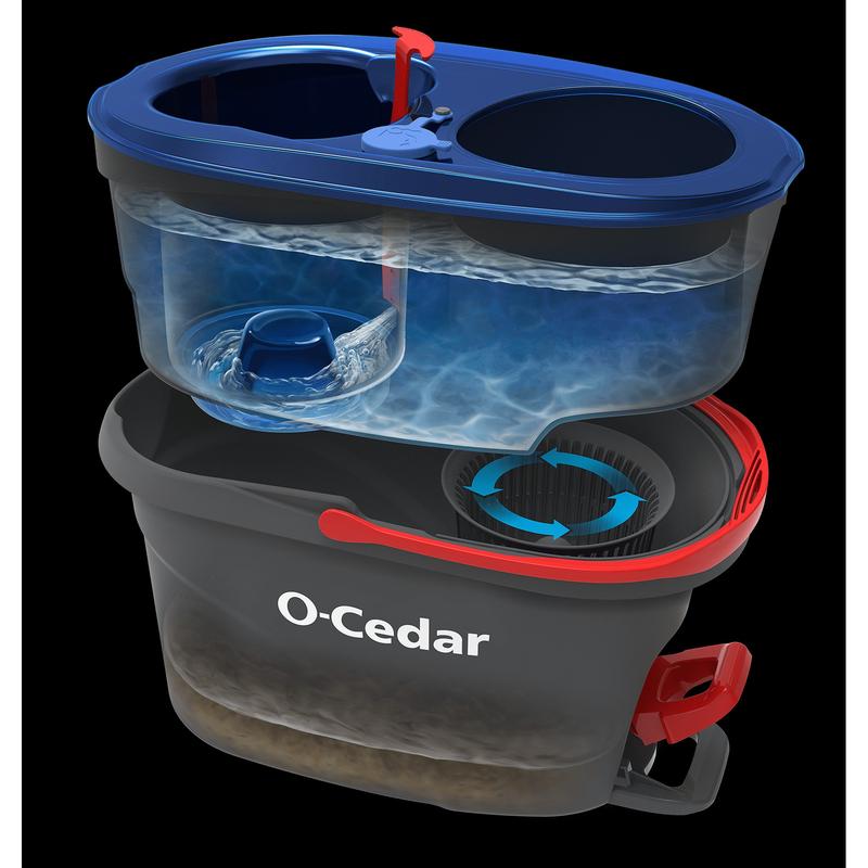 O-Cedar RinseClean Clean Water Spin Mop and Bucket System | Clean with Clean Water | Removes 99% of Bacteria || RHIANNA