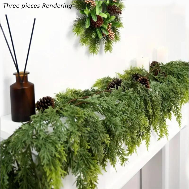 Artificial Pine Branches Hanging Decorative Garland, Long Holiday Pine Branches Garland , Home, Party, Holiday Decorative Plants, Christmas Decoration