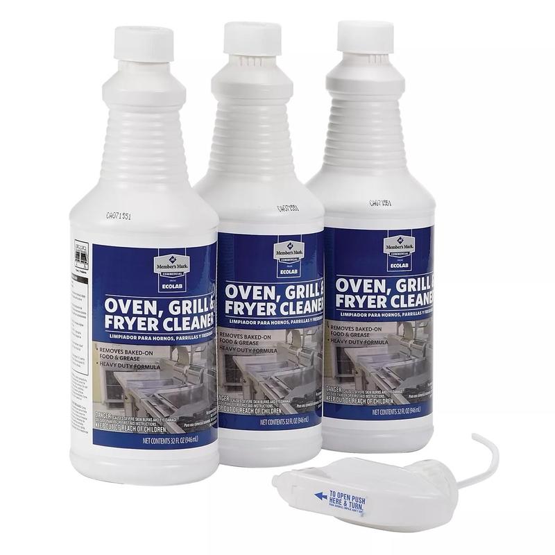 Member's Mark Commercial Oven, Grill and Fryer Cleaner 32 oz., 3 pk.