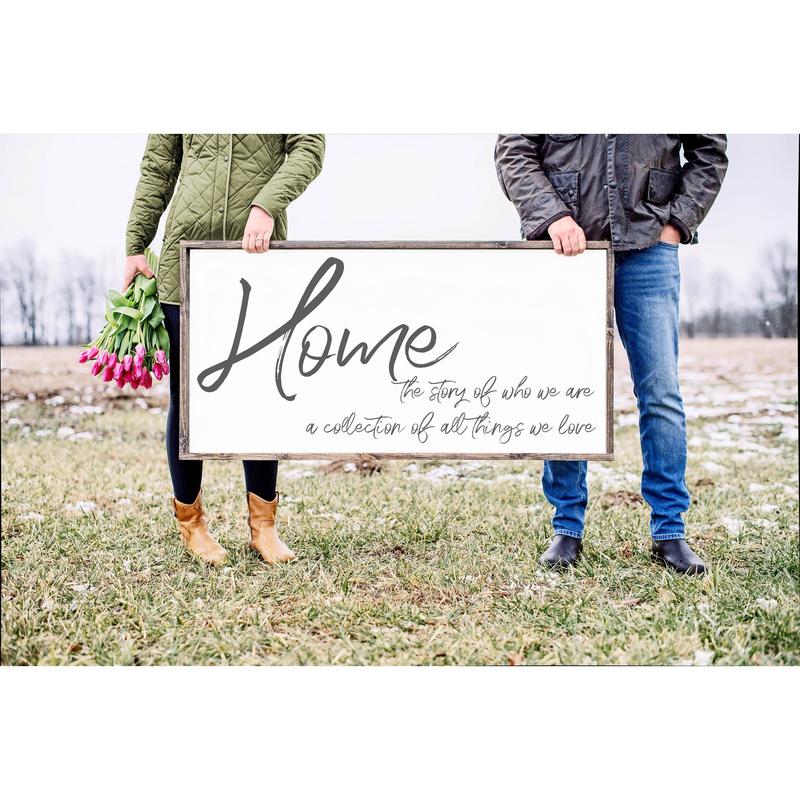 BonAir Home The Story Of Who We Are A Collection Of All Things We Love, Home Story Family, Wedding Gift, Poster No Frame.