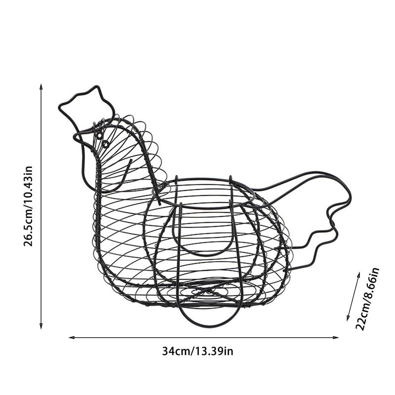 Chicken Design Egg Storage Basket, 1 Count Portable Egg Storage Container, Egg Holder, Storage Organizer for Home Kitchen