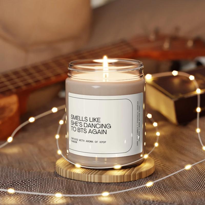 BTS Soy Candle | BTS Merch | BTS Fanart | Army Fan Gift | Home Decor | Soy Wax