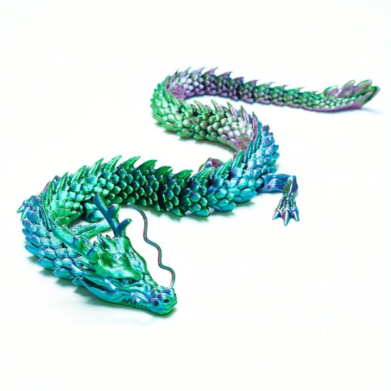 3D Printed All-in-one Shape Chinese Dragon,1 Count Creative Collectible Toy, Desktop Ornament for Home Decor, Birthday Gift for Friends