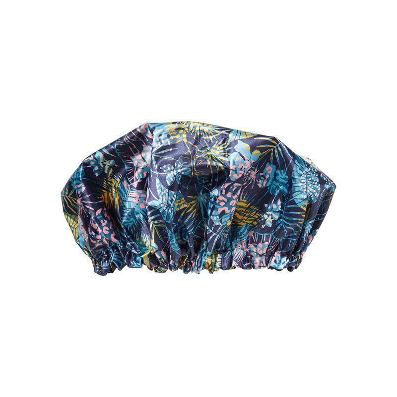 KISS Colors & Care Silky Satin Reversible Shower Cap - Tropical, X-Large