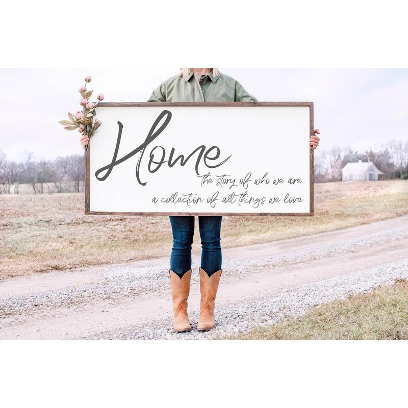 BonAir Home The Story Of Who We Are A Collection Of All Things We Love, Home Story Family, Wedding Gift, Poster No Frame.