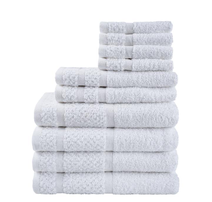 Mainstays 10 Piece Towel Set with Upgraded Softness & Durability