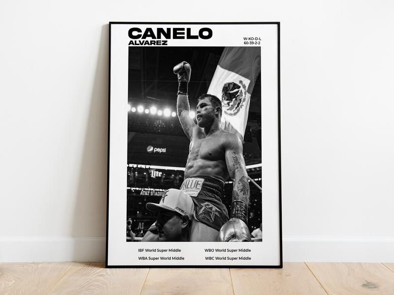 Boxing Poster Canelo Alvarez MMA Poster, Sport Star Wall Art