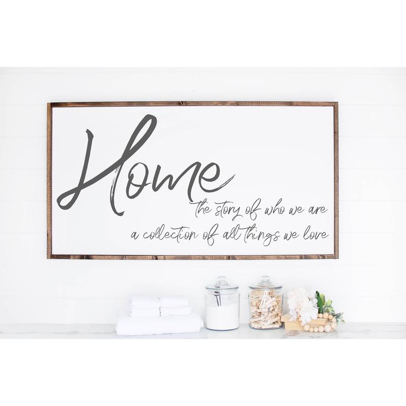 BonAir Home The Story Of Who We Are A Collection Of All Things We Love, Home Story Family, Wedding Gift, Poster No Frame.