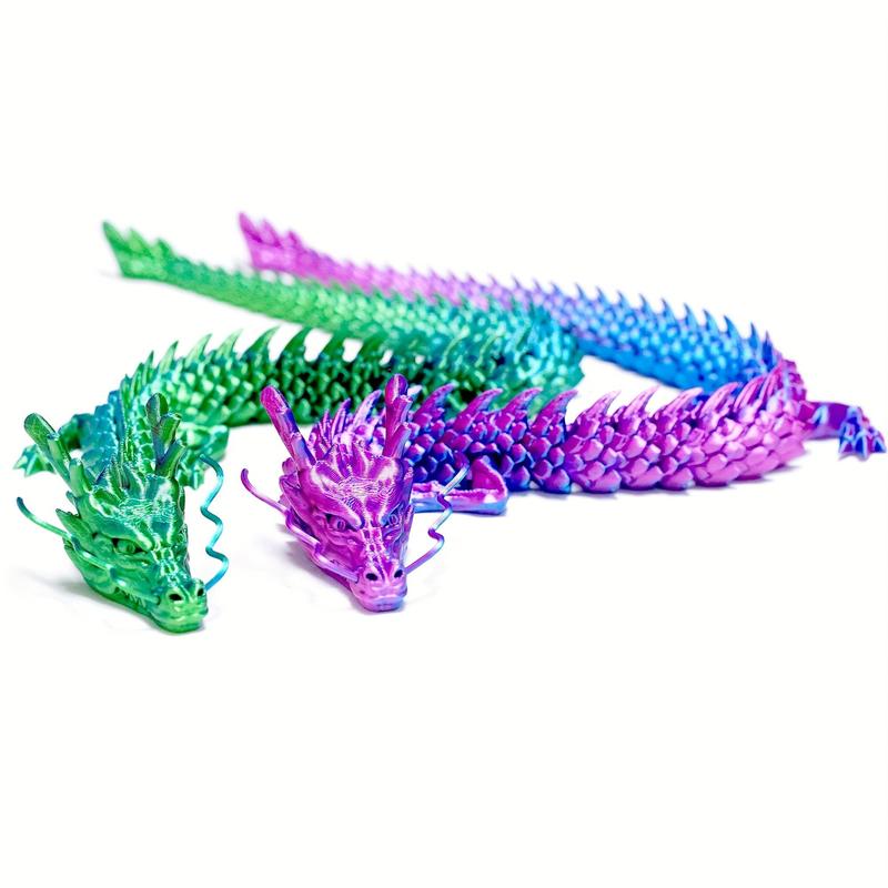 3D Printed All-in-one Shape Chinese Dragon,1 Count Creative Collectible Toy, Desktop Ornament for Home Decor, Birthday Gift for Friends