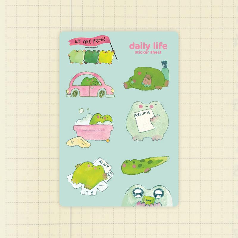 Froggy Sticker Sheets Series A Decor Decorative