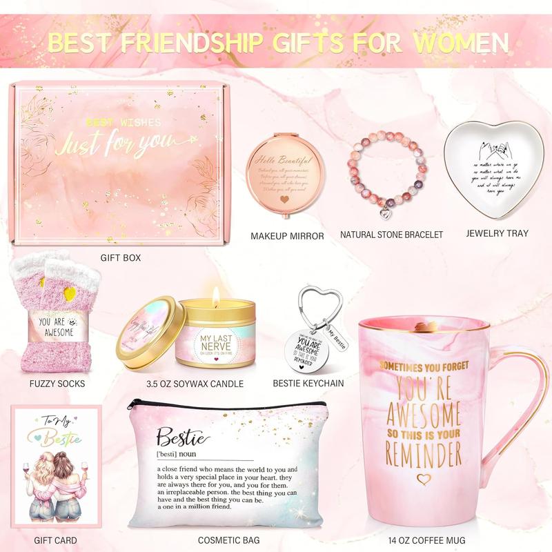 Birthday Gifts for Women Best Friends Gifts for Women Happy Birthday Gifts baskets for BFF Bestie Friendship Gifts Sister Gifts from Sister Christmas Gifts