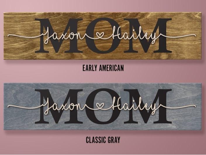 Mother's Day Gift, Mom Wood Sign, Gift for Mom, Mom Gift, Gift from Kids, Mom Gift from Kids, Mom Signs with Kids Names, Birthday Gift