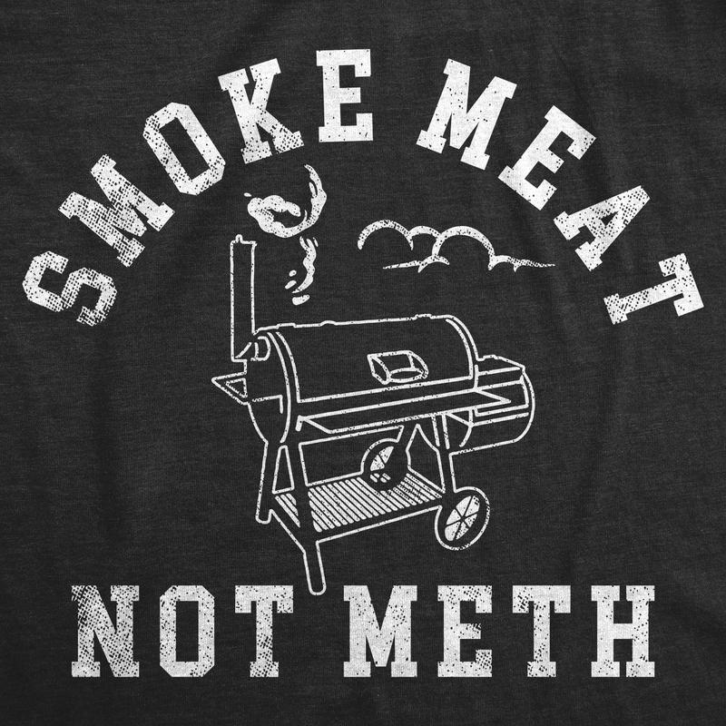 Smoke Meat Not Meth Funny Barbeque Grilling Cookout Drugs Joke Novelty Kitchen Accessories Funny Aprons Sarcastic Apron Funny Food Apron Novelty Cooking Aprons for Men