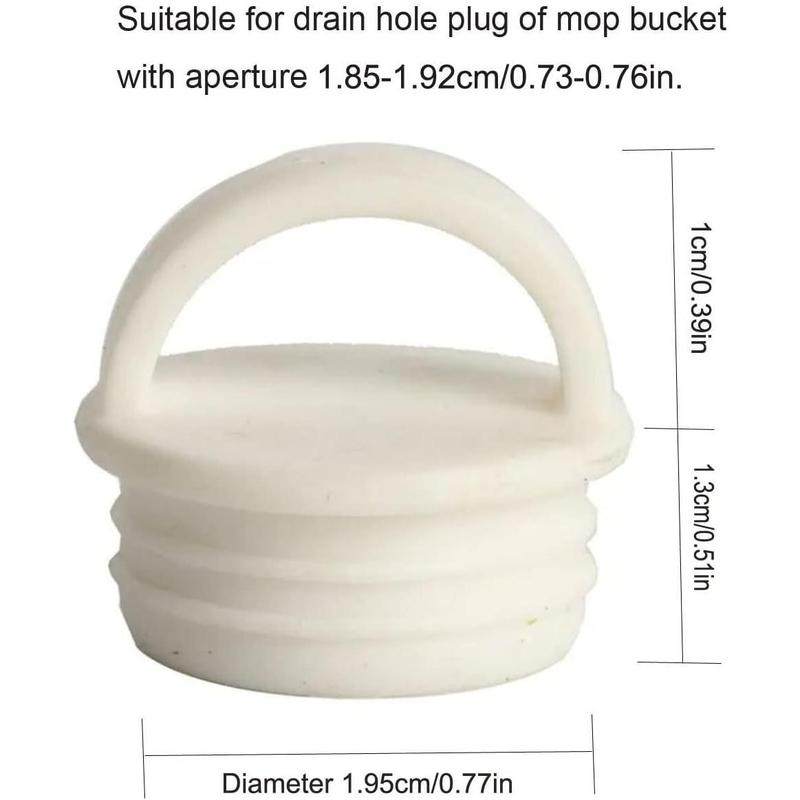 5 Pack Flat Spin Mop Bucket Drain Plug Replacement Stopper Water Tub Round Pipe Tubing End Cap Holes Cover Plugs with Pull Ring for Bathtub Kitchen Bathroom Hole 25mm  1 inch