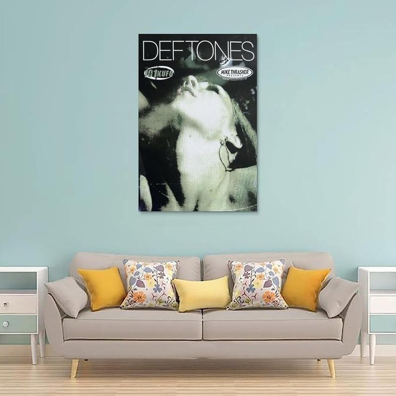 Deftones Album Vintage Poster Rock Band Poster for Room Aesthetic Canvas Wall Art Bedroom Decor