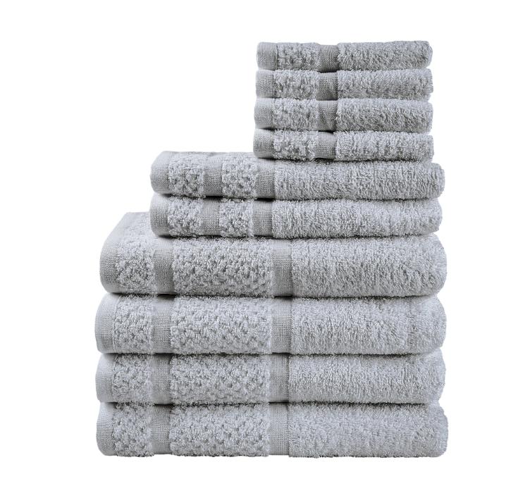 Mainstays 10 Piece Towel Set with Upgraded Softness & Durability