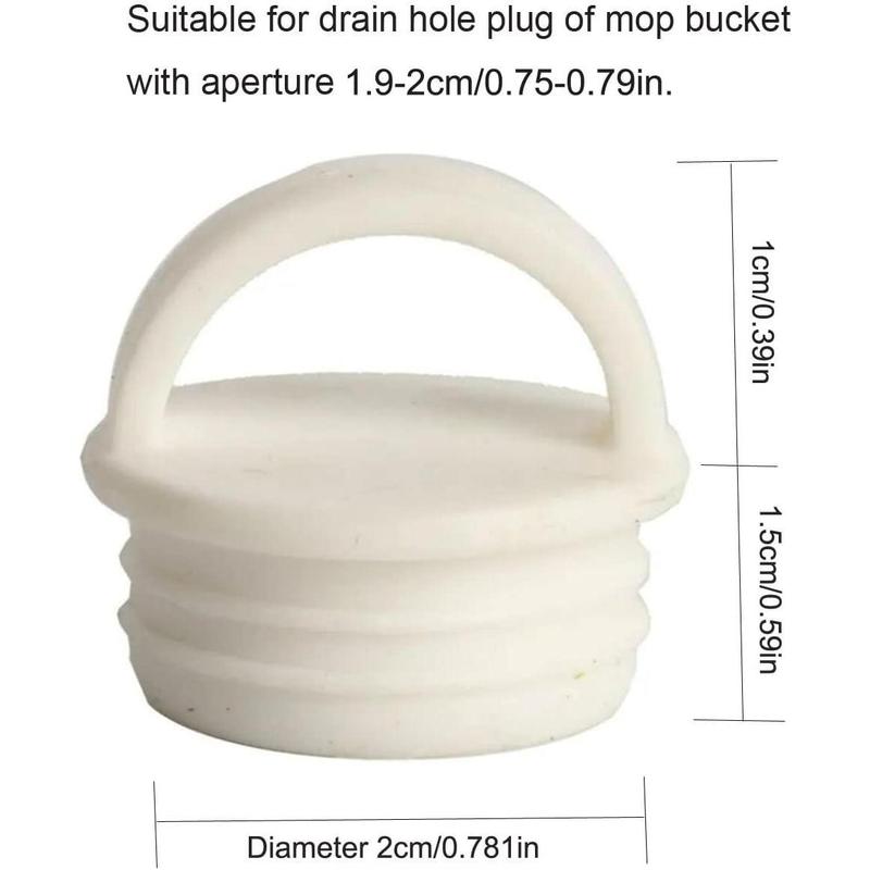 5 Pack Flat Spin Mop Bucket Drain Plug Replacement Stopper Water Tub Round Pipe Tubing End Cap Holes Cover Plugs with Pull Ring for Bathtub Kitchen Bathroom Hole 25mm  1 inch