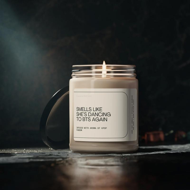 BTS Soy Candle | BTS Merch | BTS Fanart | Army Fan Gift | Home Decor | Soy Wax