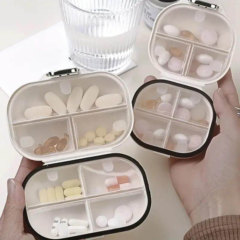 Mini Pill Box, 1 Count Portable Small Pill Storage Box, Travel 7-day Pill Organizer, Jewelry Storage Box, Outdoor Travel Supplies