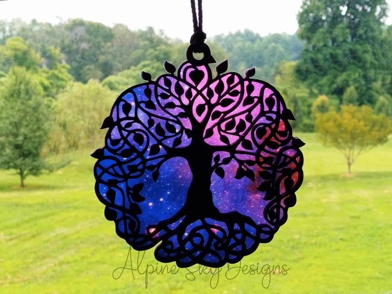 Tree Of Life Suncatcher SVG File For Glowforge Tree Of Life Suncatcher SVG Laser Tree Of Life Ornament SVG Files Car Charm Svg Ornament File