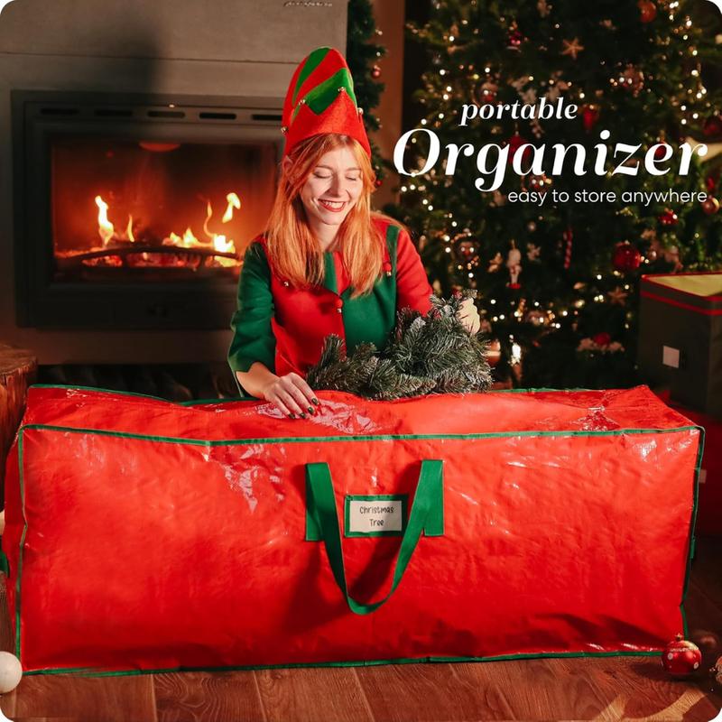 Christmas Tree Storage Bag | Stores 7.5 Foot Artificial Holiday Tree | Durable Waterproof Material, Zippered Bag | Organizer Room Thanksgiving Gift