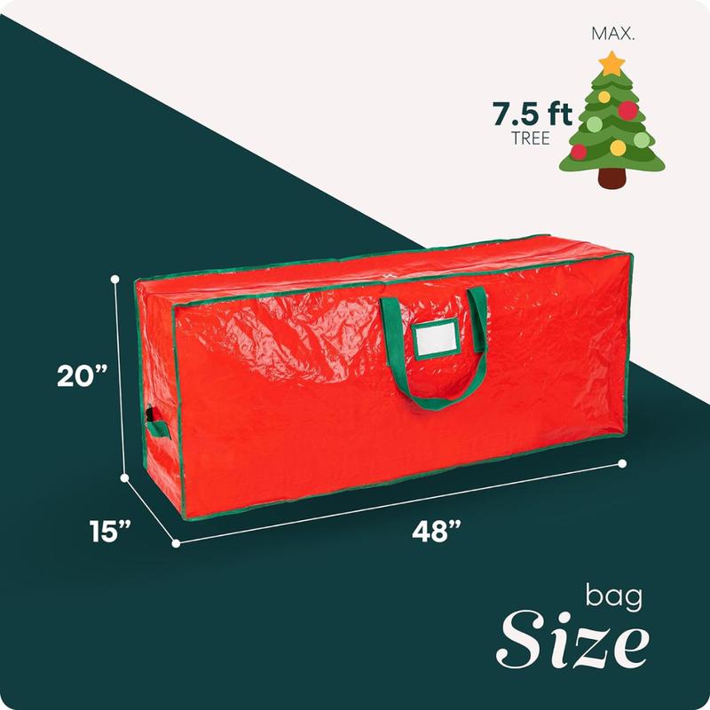 Christmas Tree Storage Bag | Stores 7.5 Foot Artificial Holiday Tree | Durable Waterproof Material, Zippered Bag | Organizer Room Thanksgiving Gift