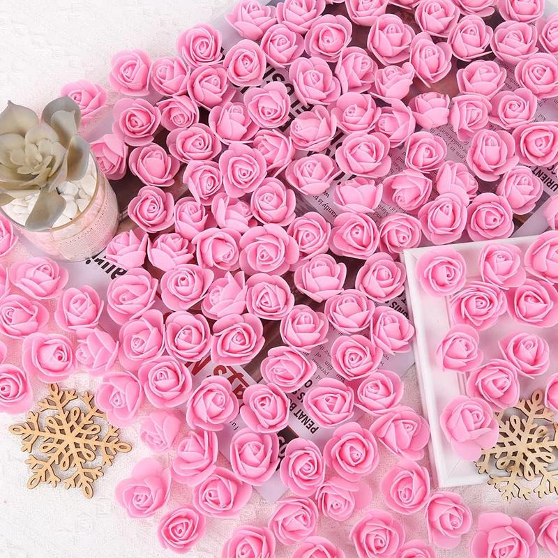 Artificial Foam Rose Head, 500pcs Simulation Foam Rose Flower, Fake Flower Head for DIY Craft, Home Decor Supplies