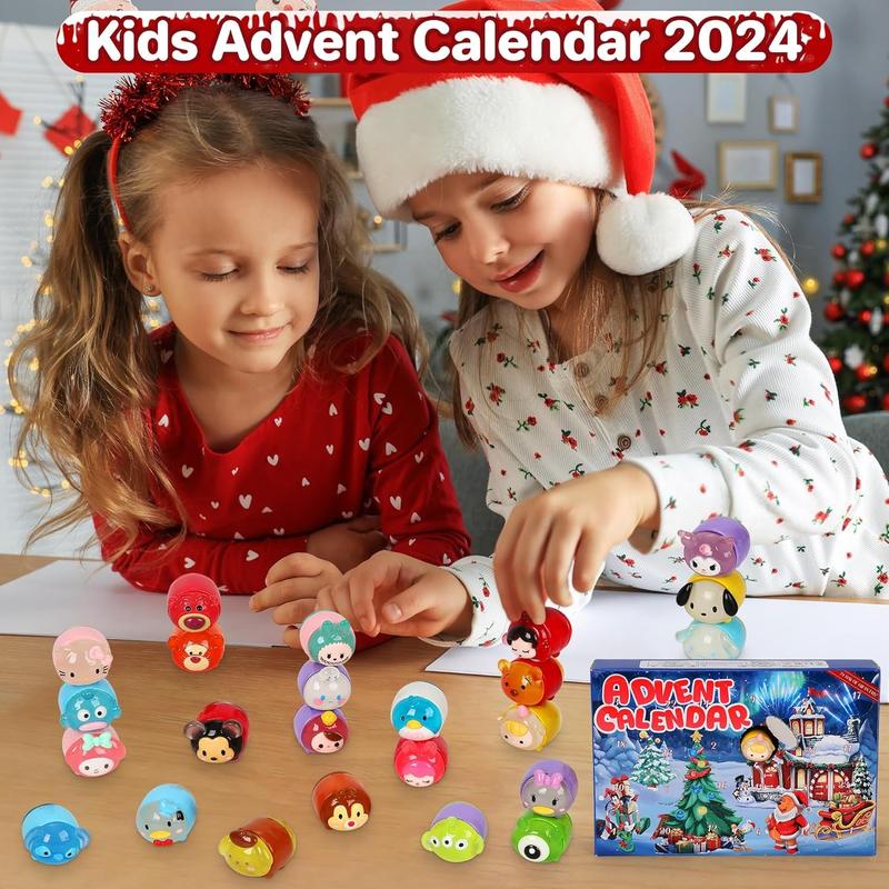 Christmas Advent Calendar 2024 Holiday Countdown Calendars Xmas Surprises, with 24 Collectible Figures Party Favors for Boys Girls Kids 24 Exclusive Items Christmas Vacation Gifts Decor