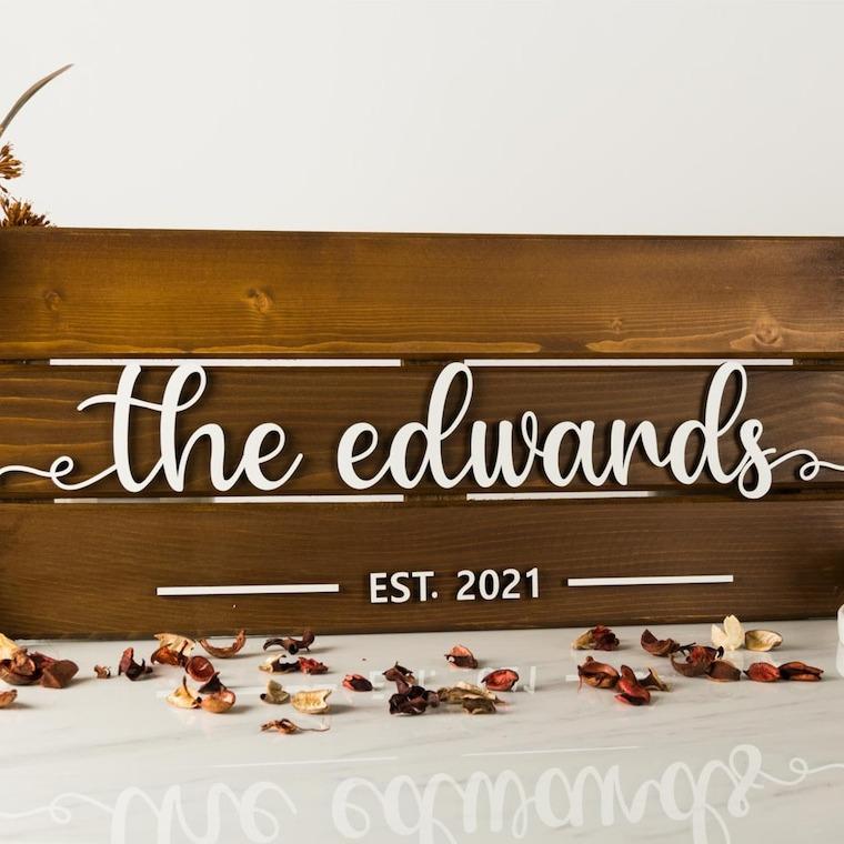 Custom Wood Sign | Personalized Family Name Sign | Last Name Pallet Sign | Wedding Gift | Home Wall Decor | Anniversary Gift