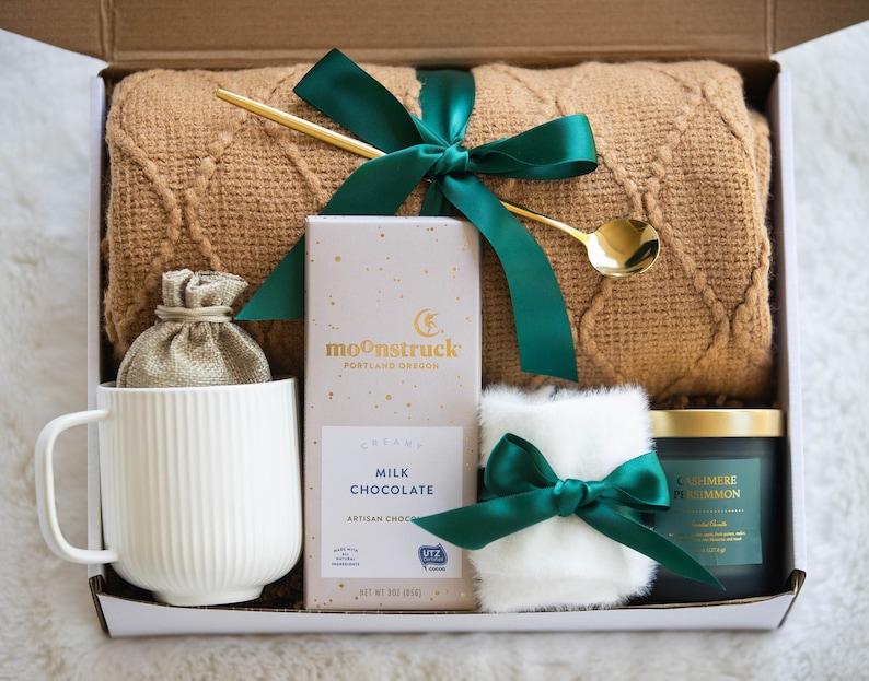 Christmas Gift Box, Gift Box for Him Coffee Lover Gift Appreciation Gift Thank you gift Cozy Gift Self Care Box For Women, Care Package for Her Gift Box For Her