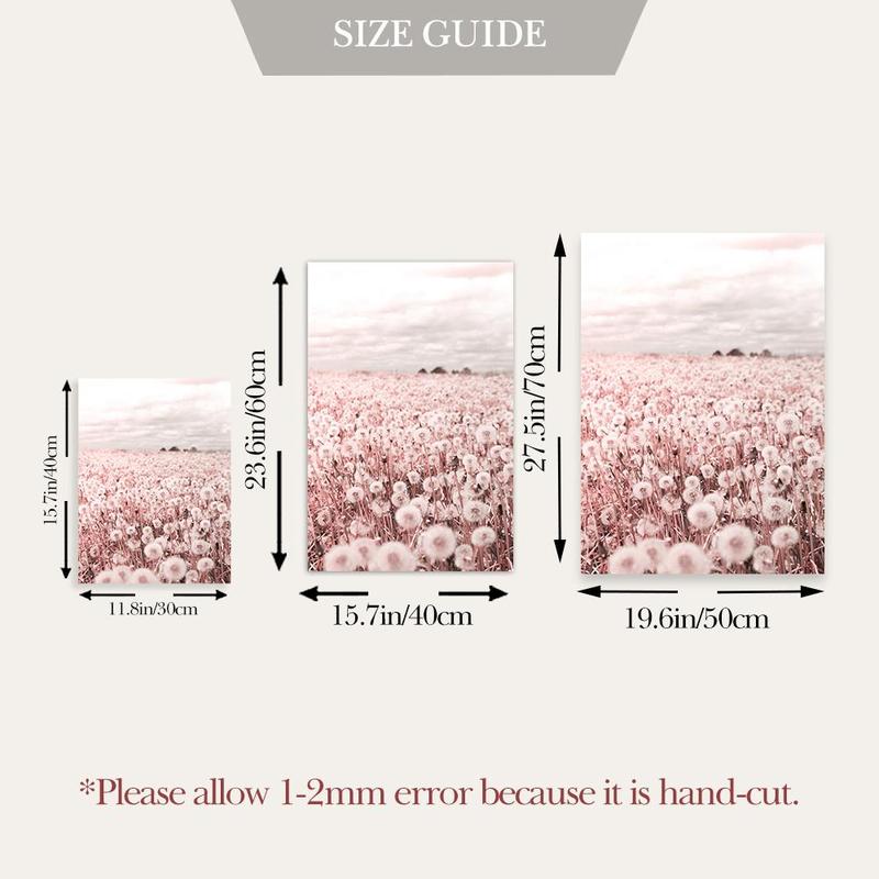 Nature & Letter Pattern Wall Art, 3 Counts set Flower Pattern Canvas Painting without Frame, Wall Art Decor for Home Living Room Bedroom