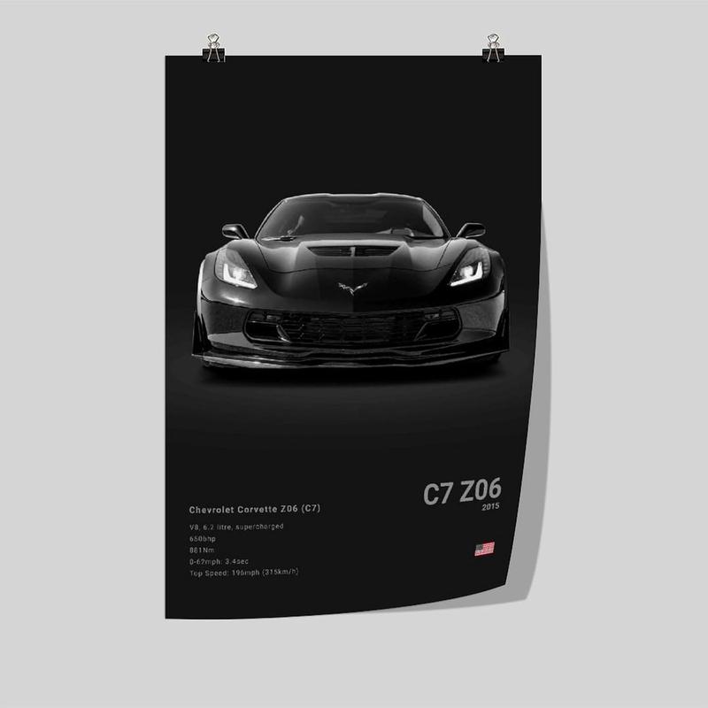 CRSTAL American Muscle Car Poster Sports Car Wall Art Racing Car Posters For Boys Bedroom Muscle Car Prints For Men Cave Office Decor Hanging Decor